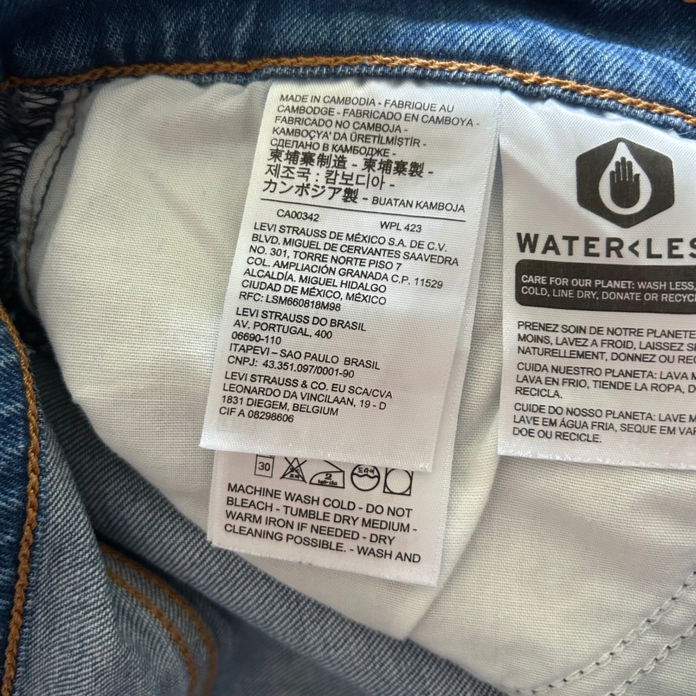 Levi's Premium Wedgie Straight Jeans Blue 31 High Rise Button Fly 34964-0080 - Picture 7 of 8